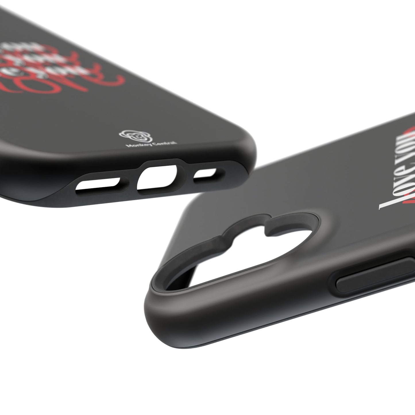 Magnetic impact-resistant phone case "LOVE YOU MORE"