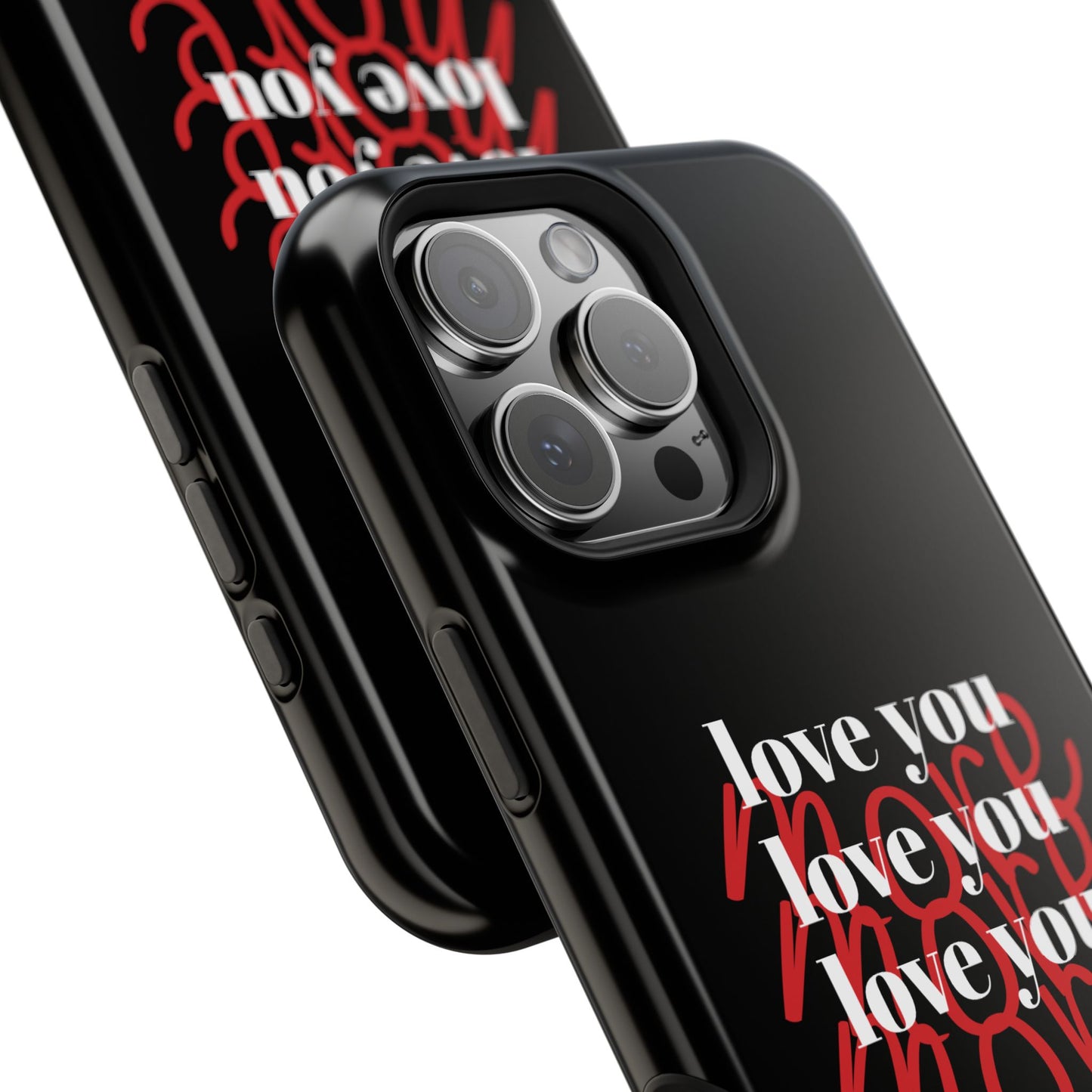 Magnetic impact-resistant phone case "LOVE YOU MORE"