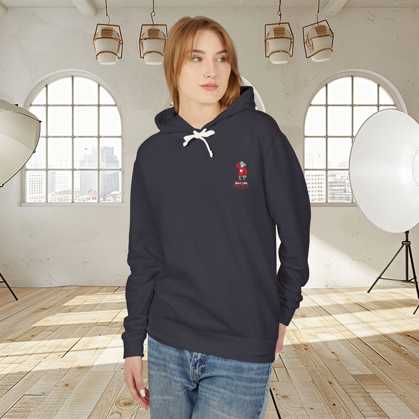 Unisex fit hoodie "LOVE YOU MORE"