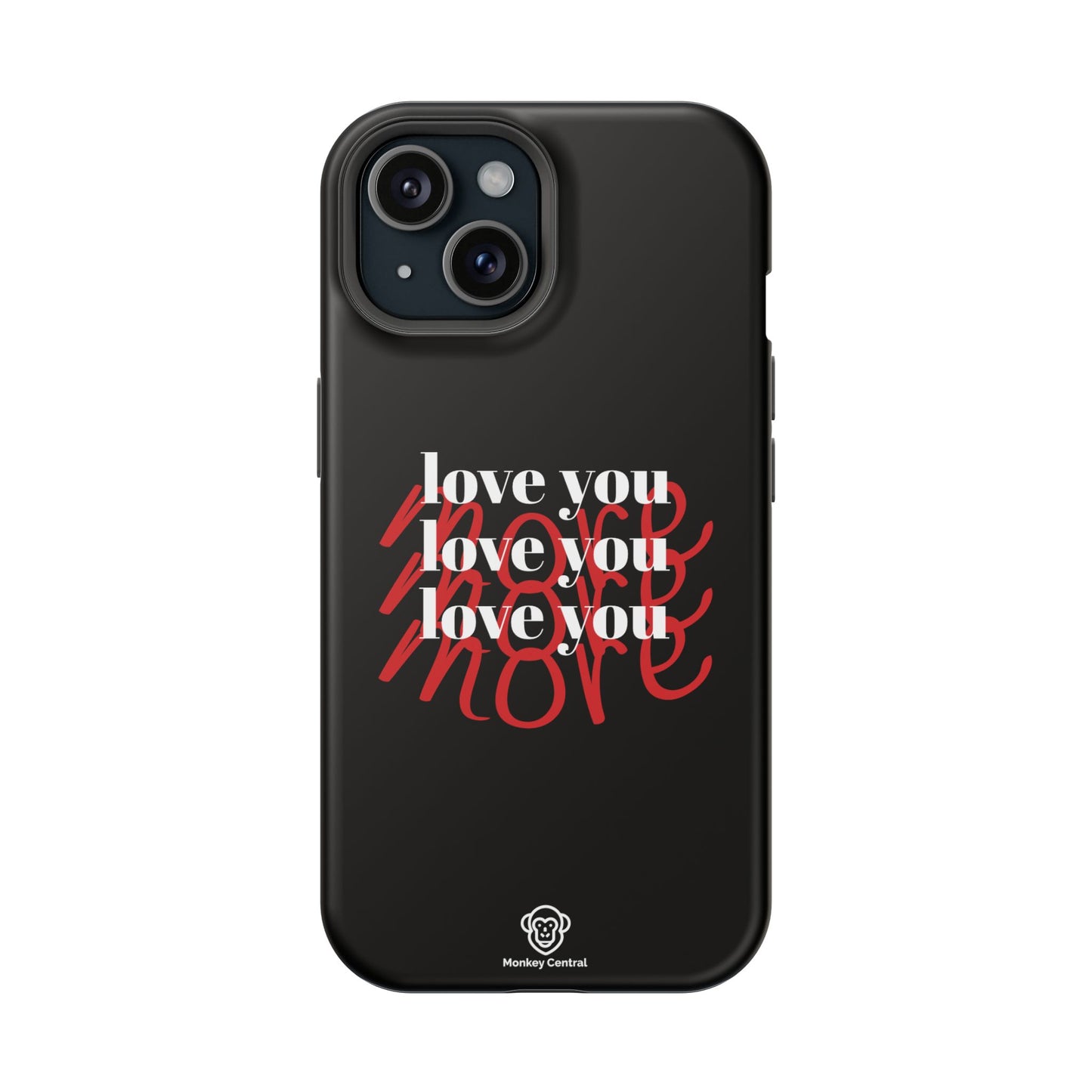 Magnetic impact-resistant phone case "LOVE YOU MORE"