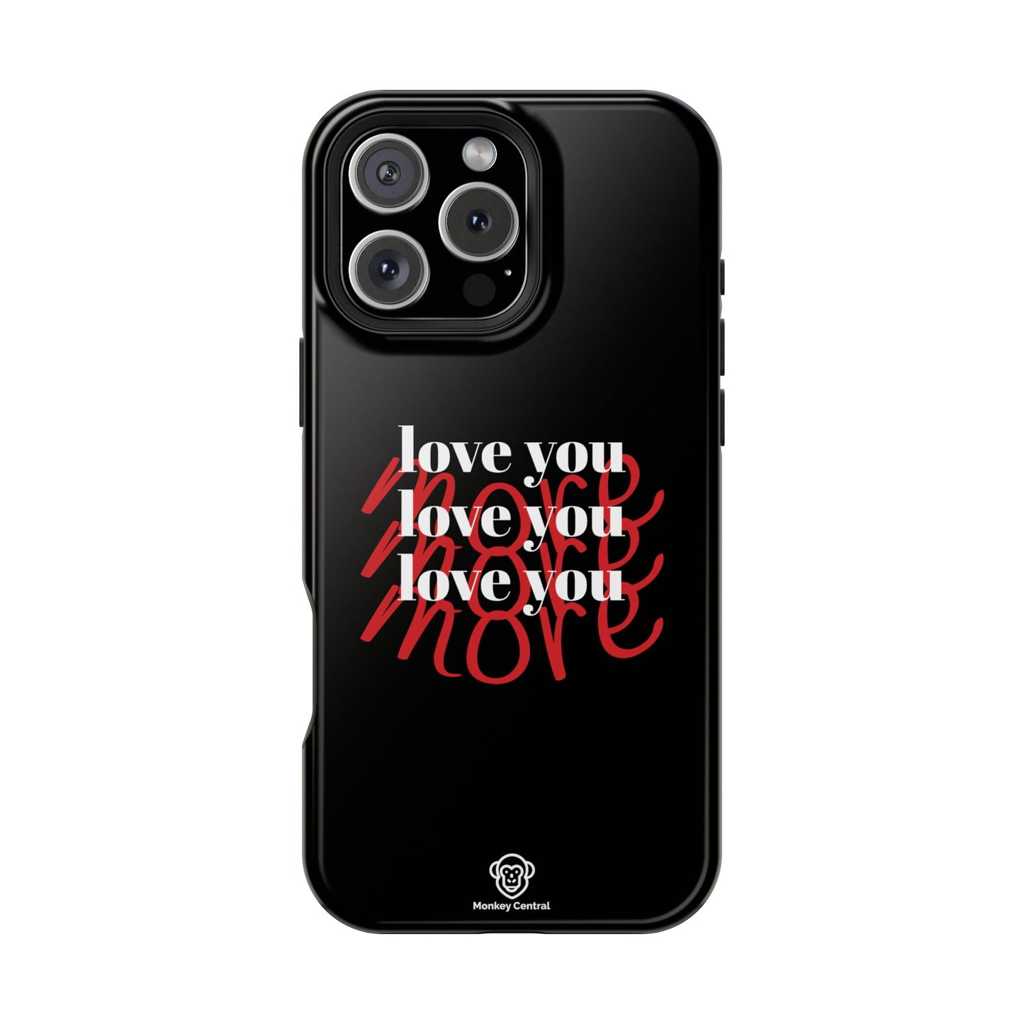 Magnetic impact-resistant phone case "LOVE YOU MORE"