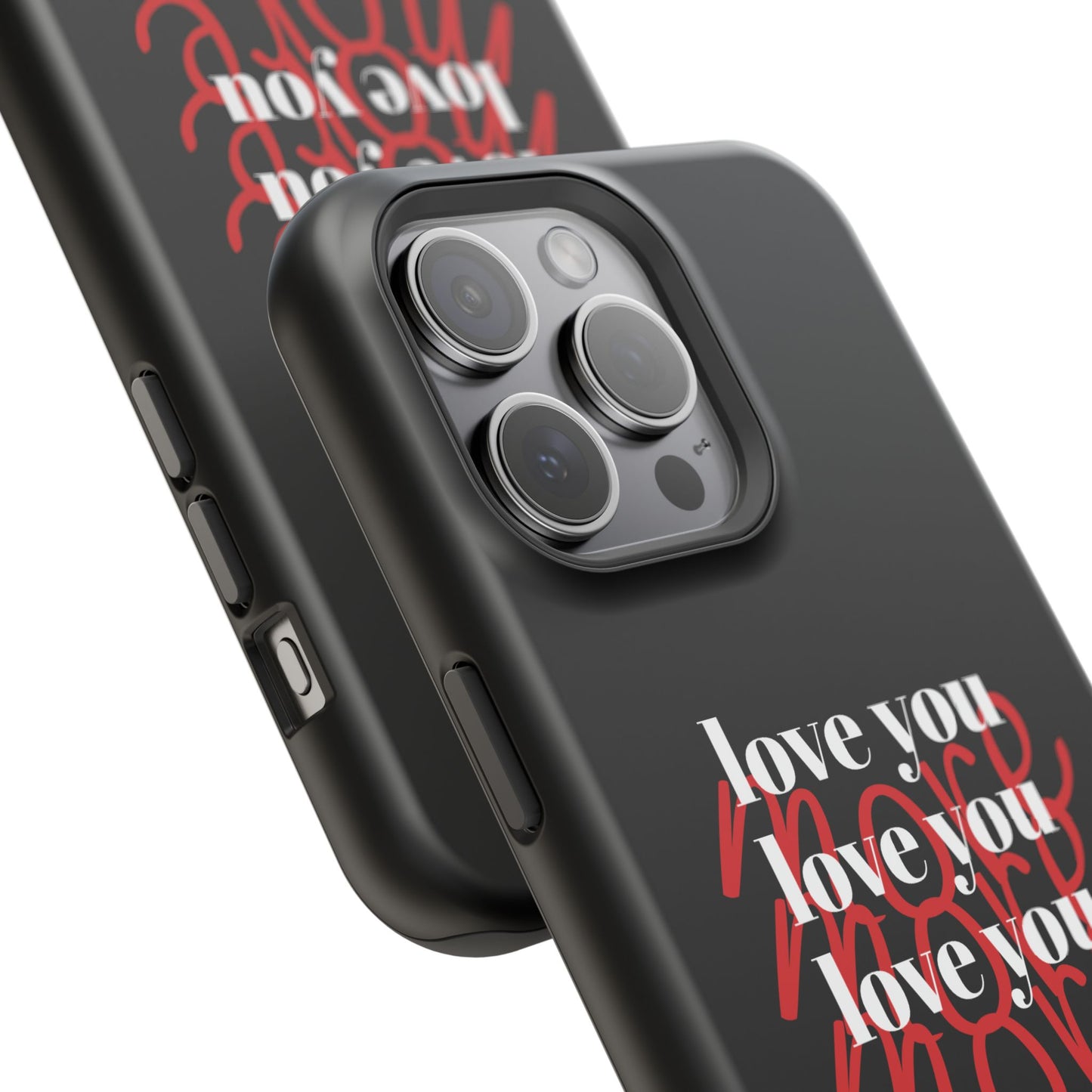 Magnetic impact-resistant phone case "LOVE YOU MORE"