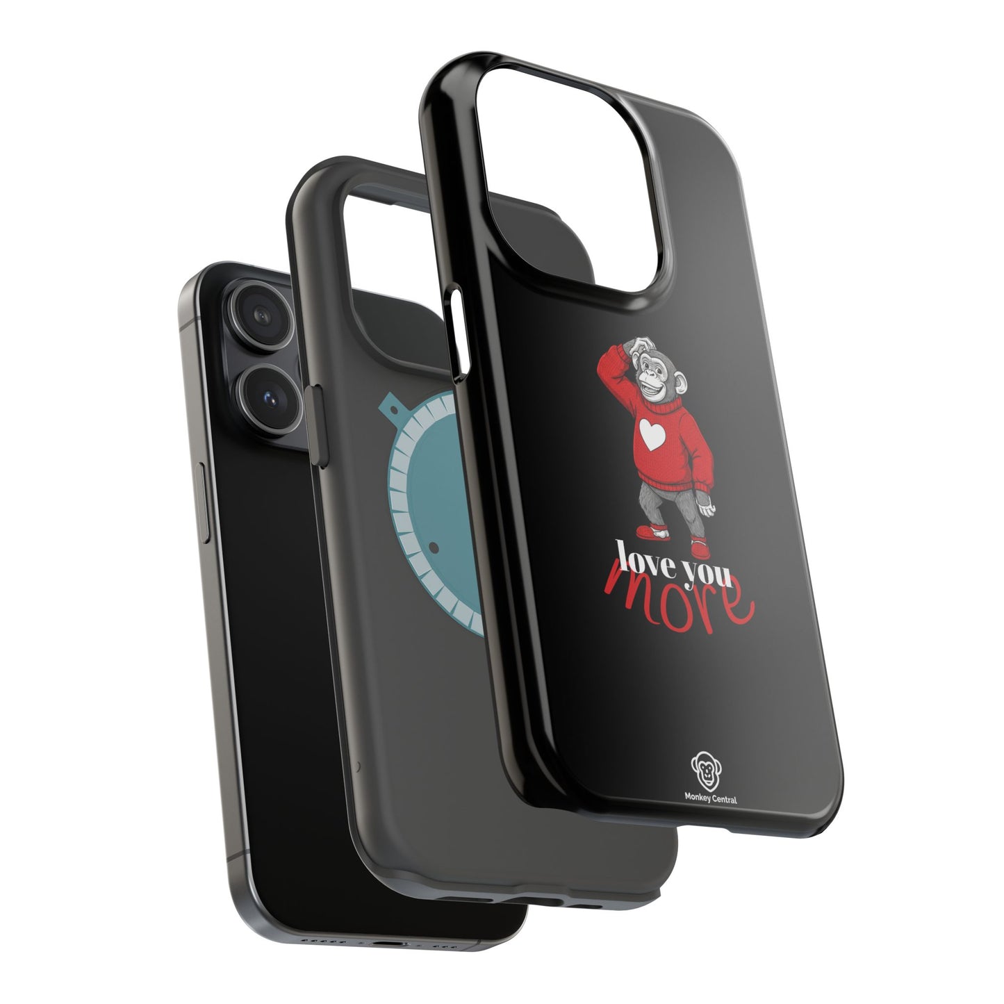 Magnetic impact-resistant phone case "LOVE YOU MORE"