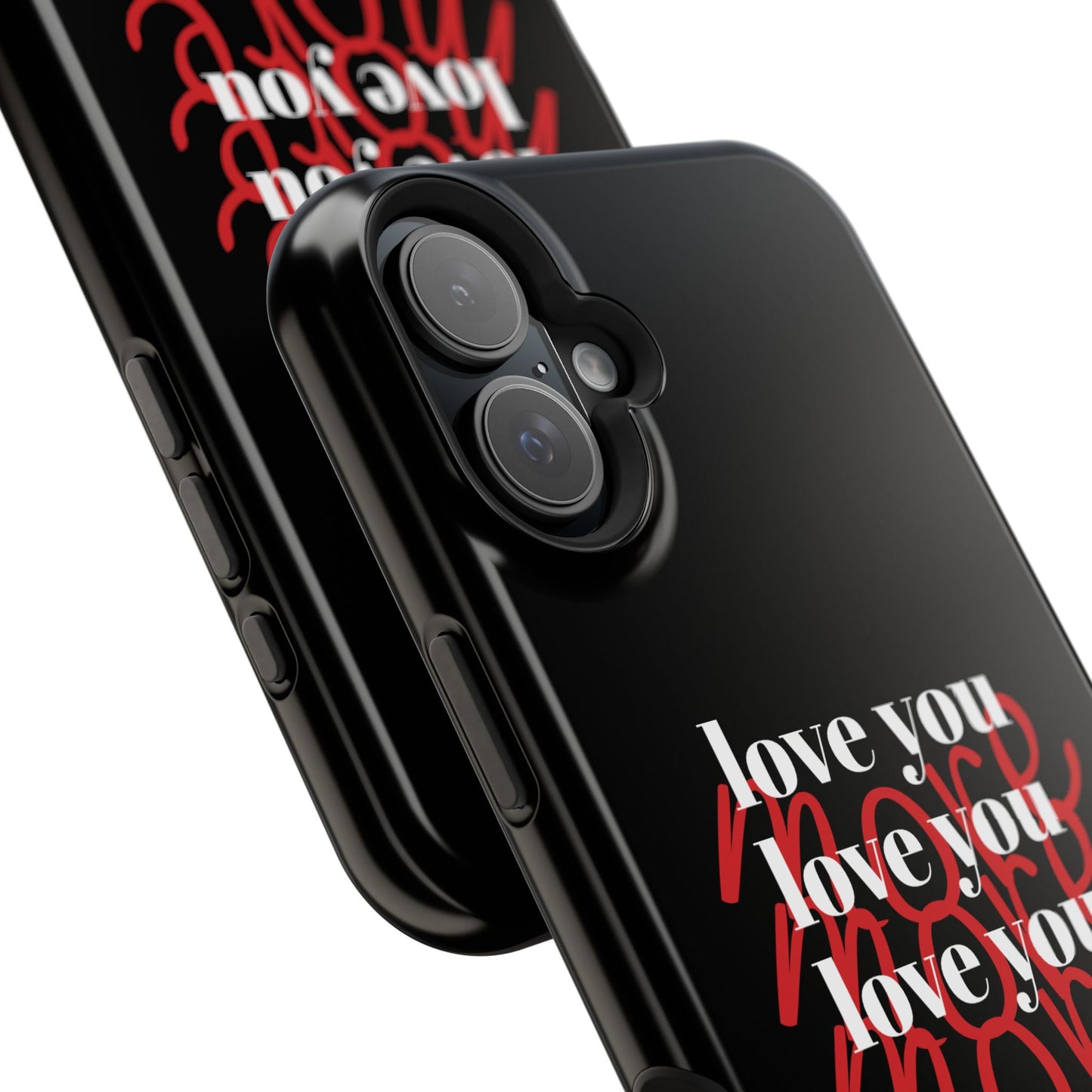 Magnetic impact-resistant phone case "LOVE YOU MORE"