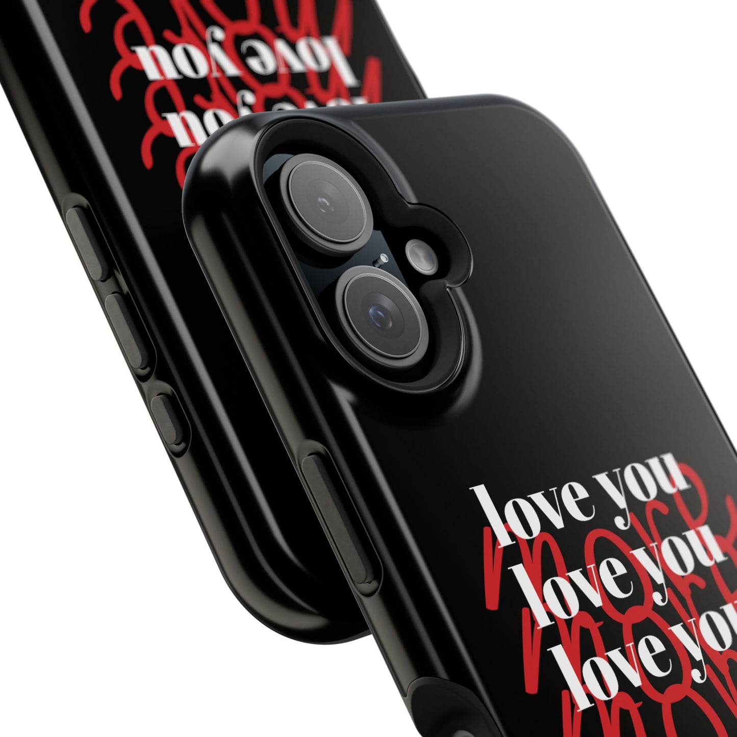 Magnetic impact-resistant phone case "LOVE YOU MORE"