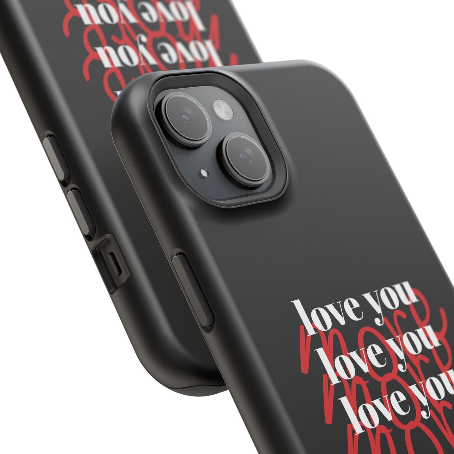 Magnetic impact-resistant phone case "LOVE YOU MORE"