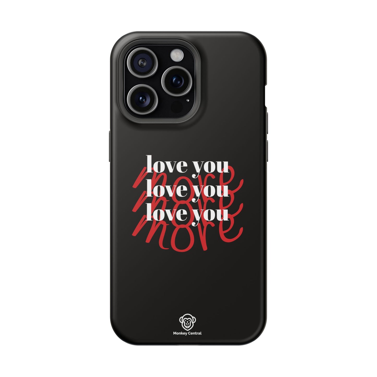 Magnetic impact-resistant phone case "LOVE YOU MORE"