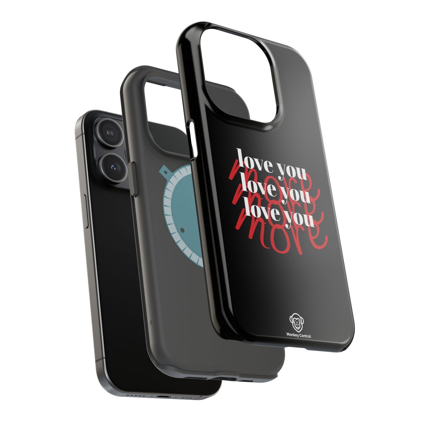 Magnetic impact-resistant phone case "LOVE YOU MORE"