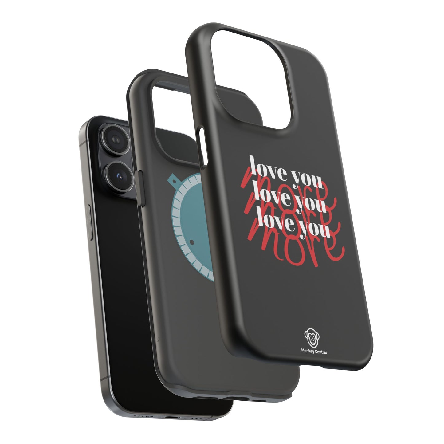 Magnetic impact-resistant phone case "LOVE YOU MORE"