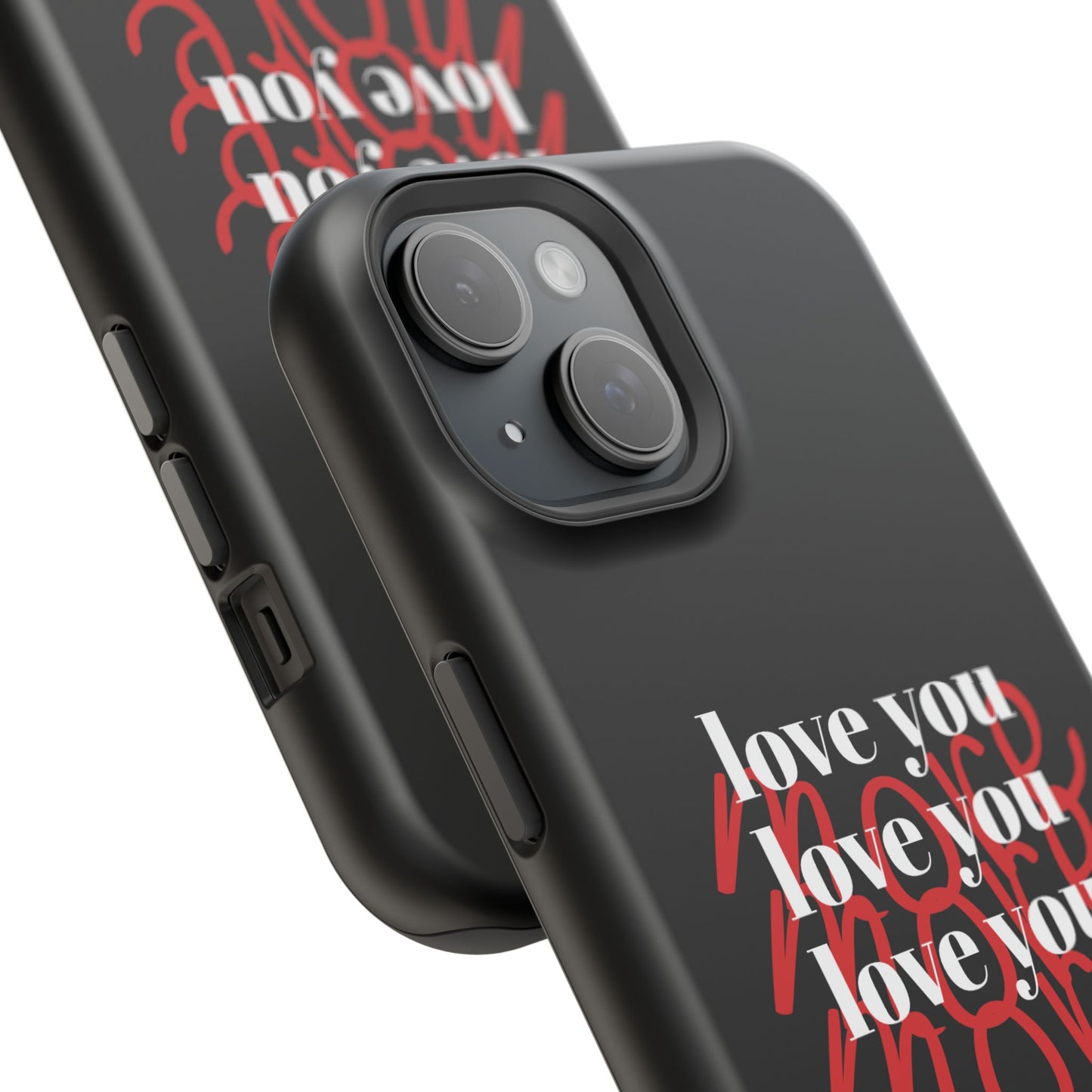 Magnetic impact-resistant phone case "LOVE YOU MORE"