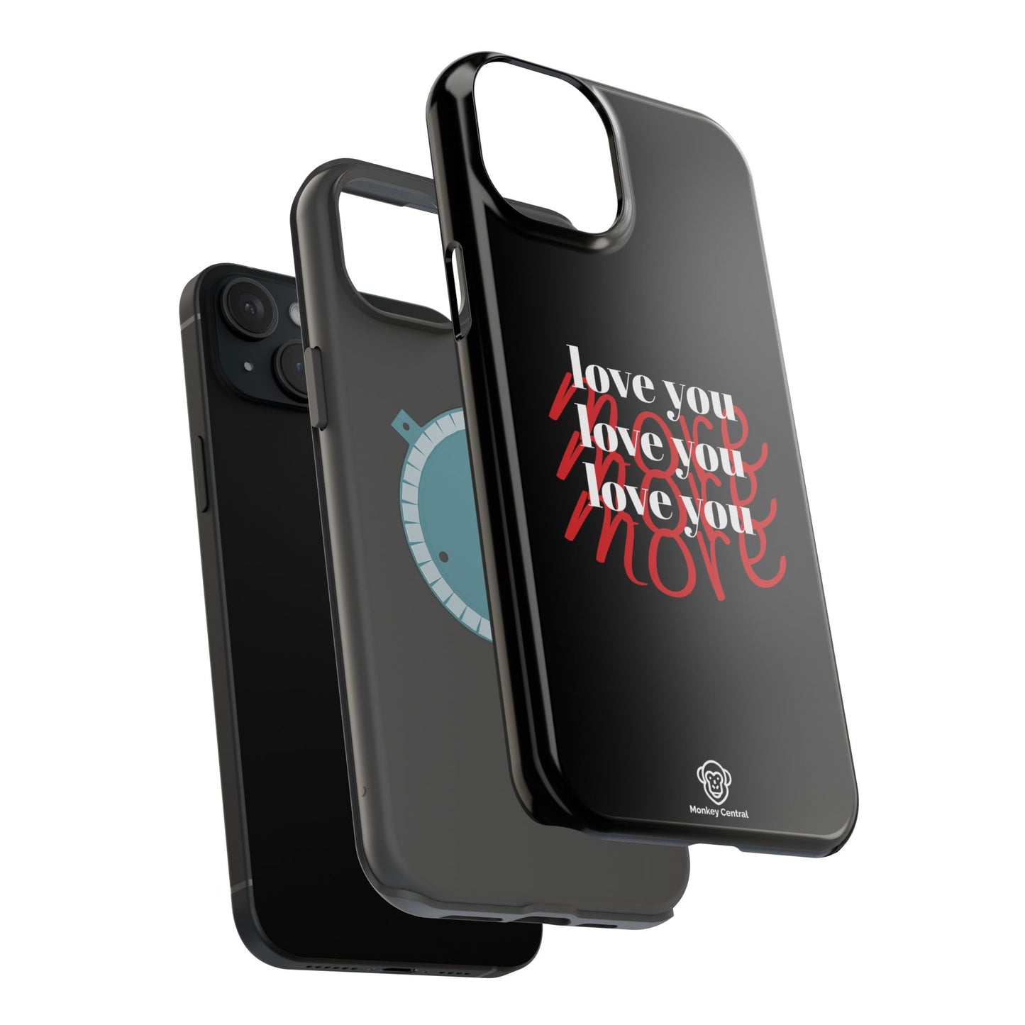 Magnetic impact-resistant phone case "LOVE YOU MORE"