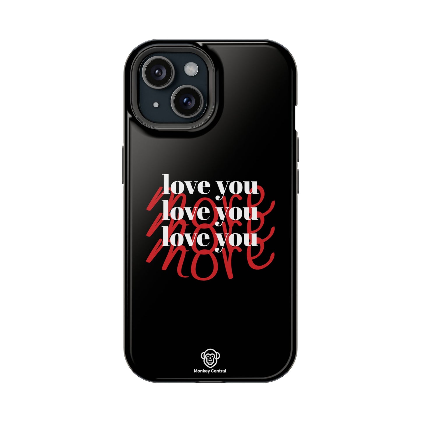 Magnetic impact-resistant phone case "LOVE YOU MORE"