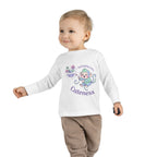 Toddler Long Sleeve Tee — 'Something About Cuteness' Baby Monkey Graphic