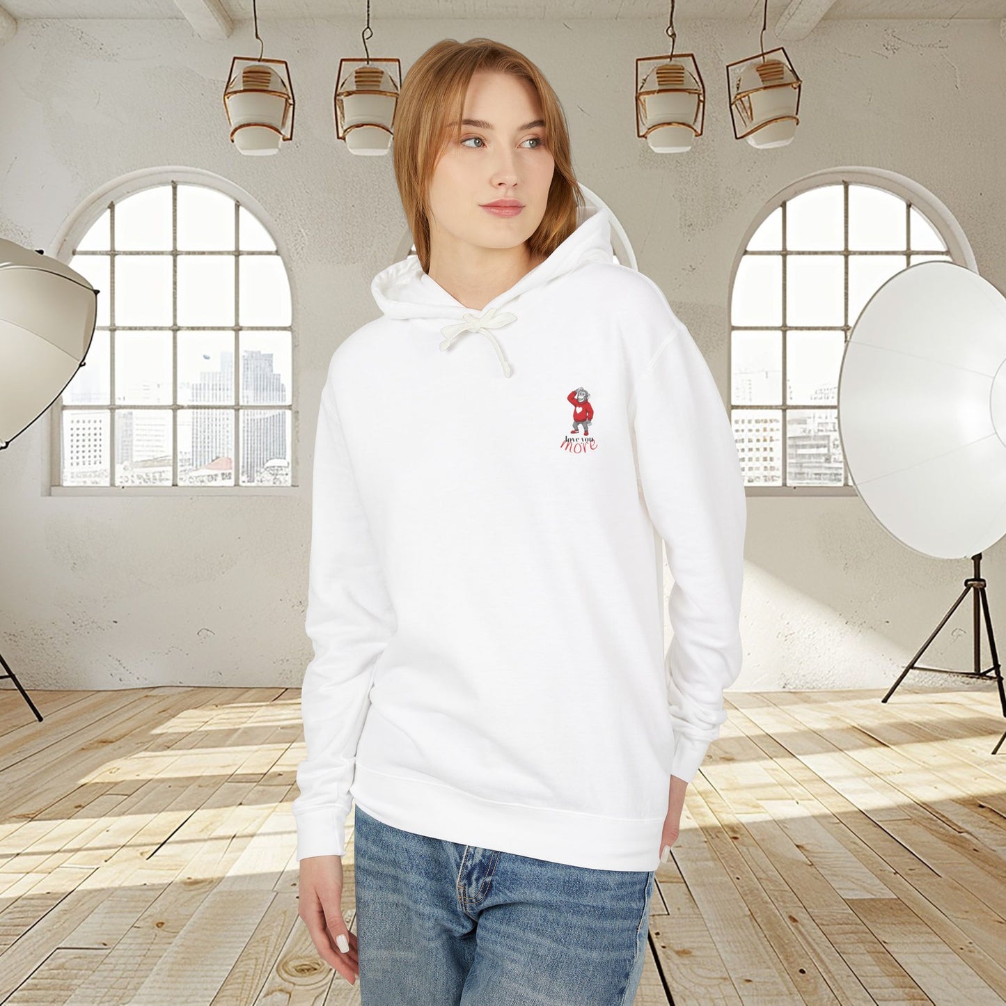 Unisex fit hoodie "LOVE YOU MORE"