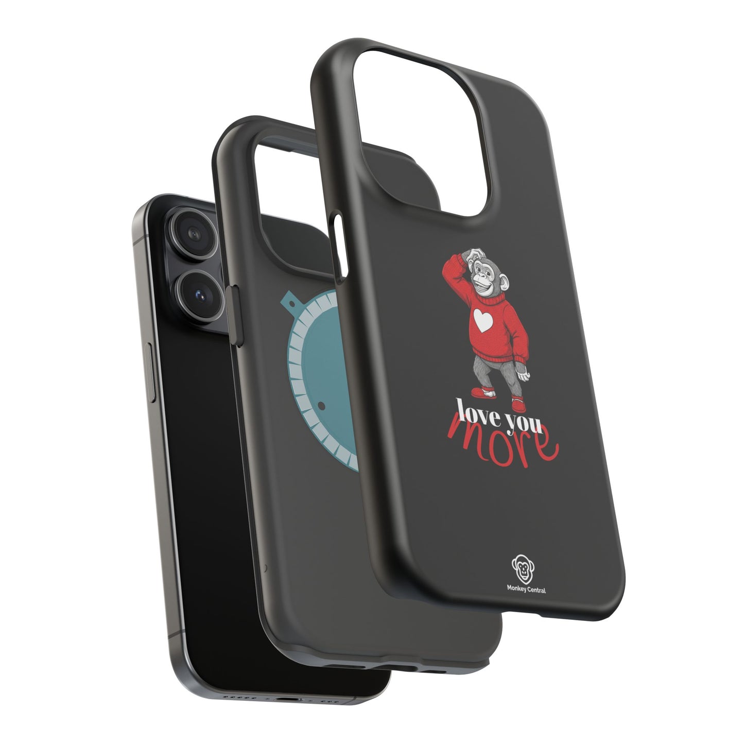 Magnetic impact-resistant phone case "LOVE YOU MORE"