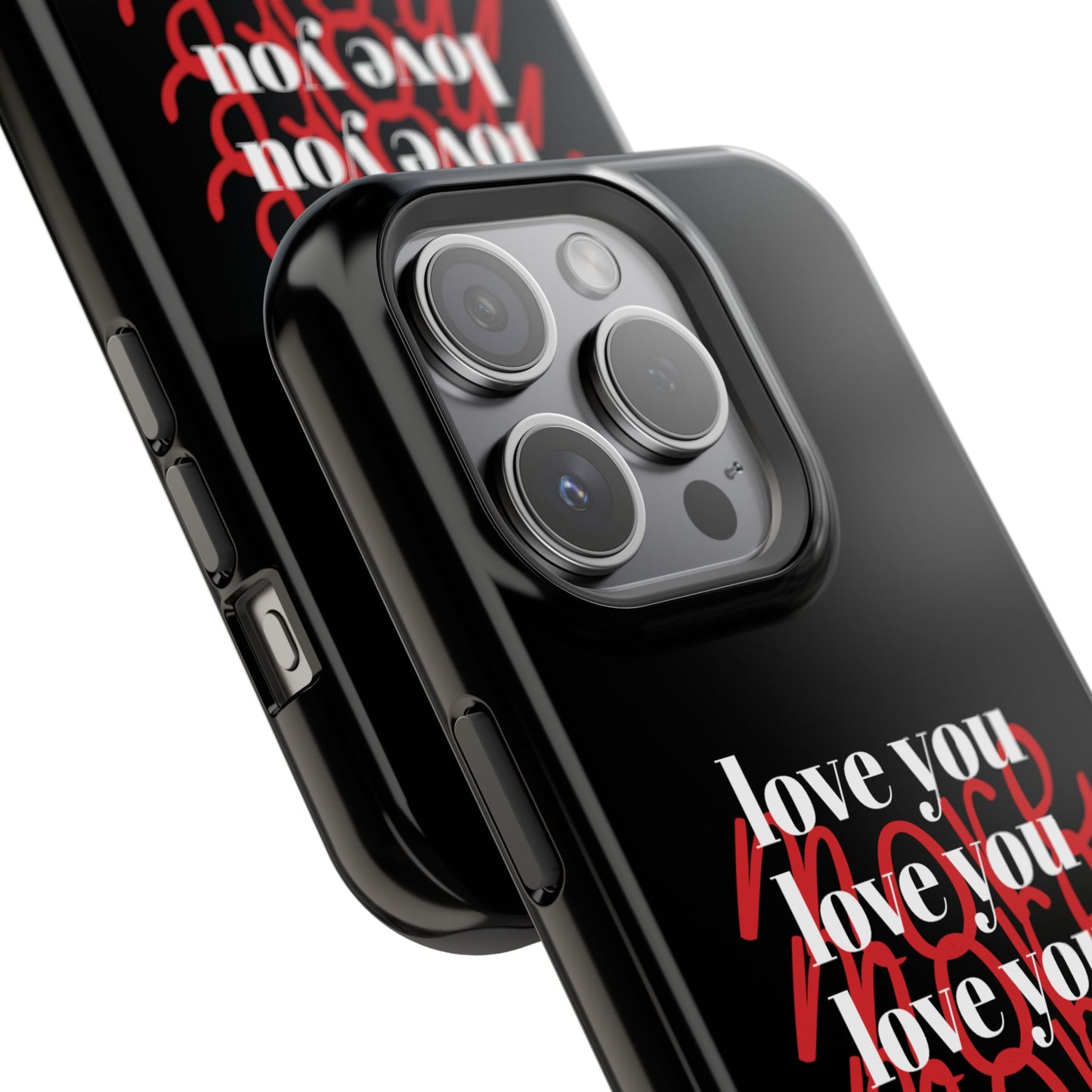 Magnetic impact-resistant phone case "LOVE YOU MORE"