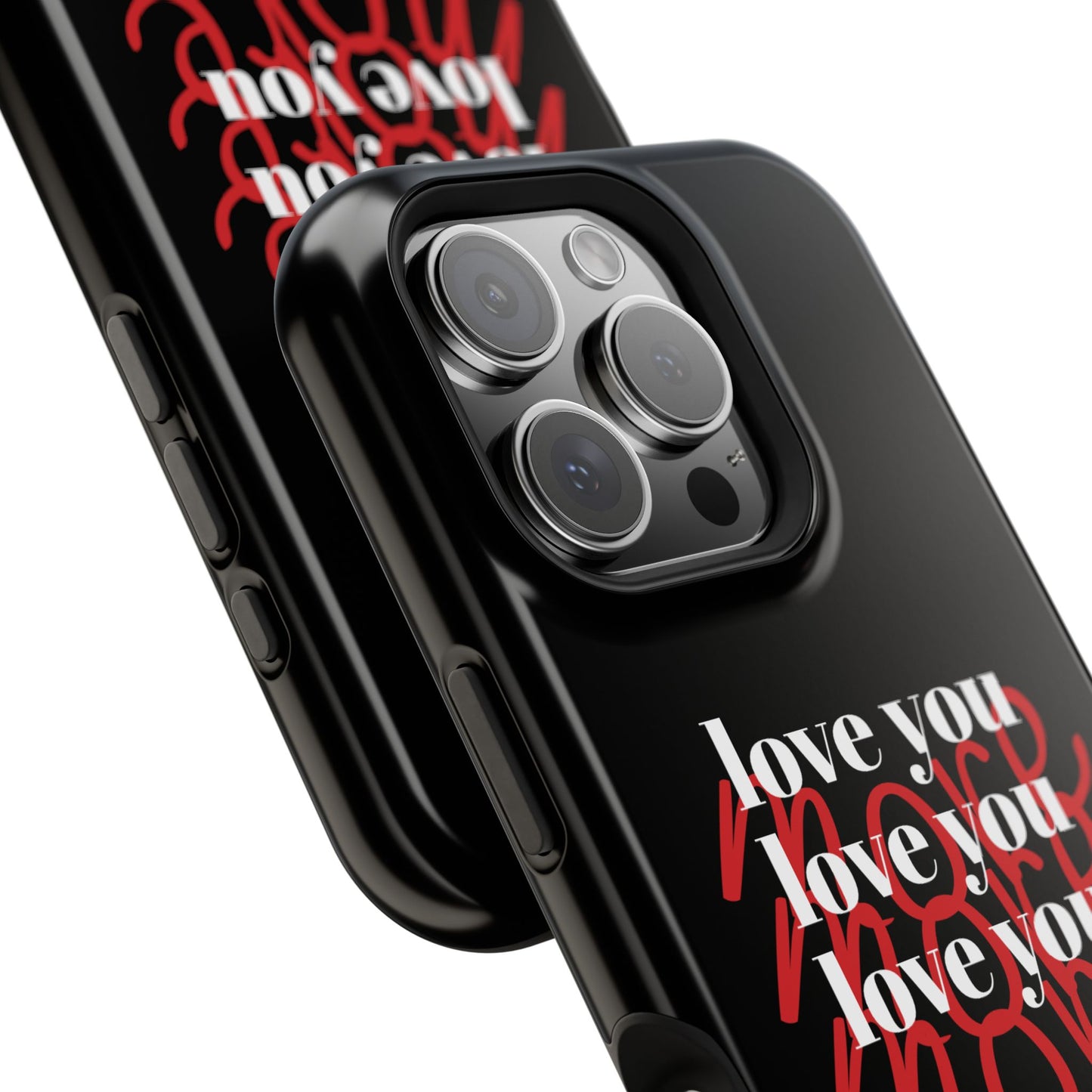 Magnetic impact-resistant phone case "LOVE YOU MORE"
