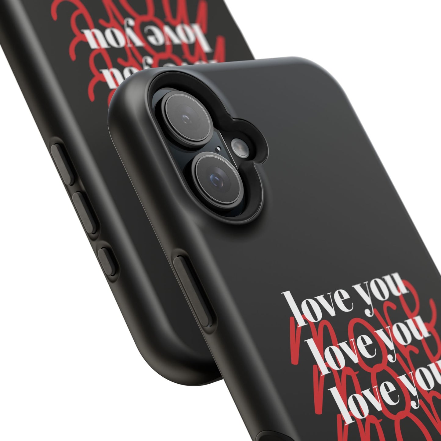 Magnetic impact-resistant phone case "LOVE YOU MORE"