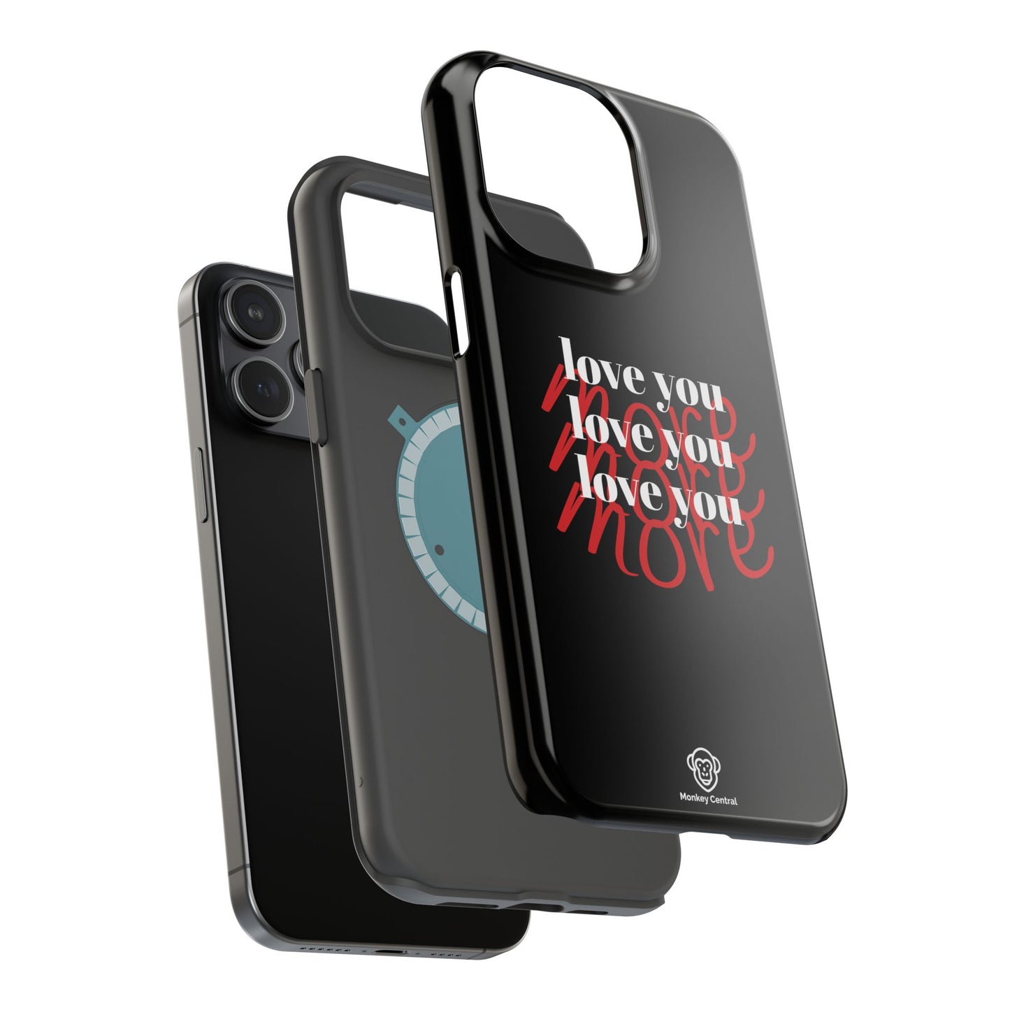 Magnetic impact-resistant phone case "LOVE YOU MORE"