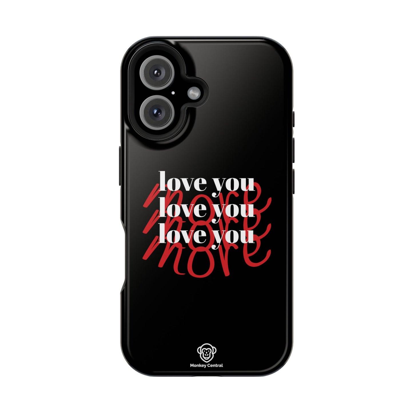 Magnetic impact-resistant phone case "LOVE YOU MORE"