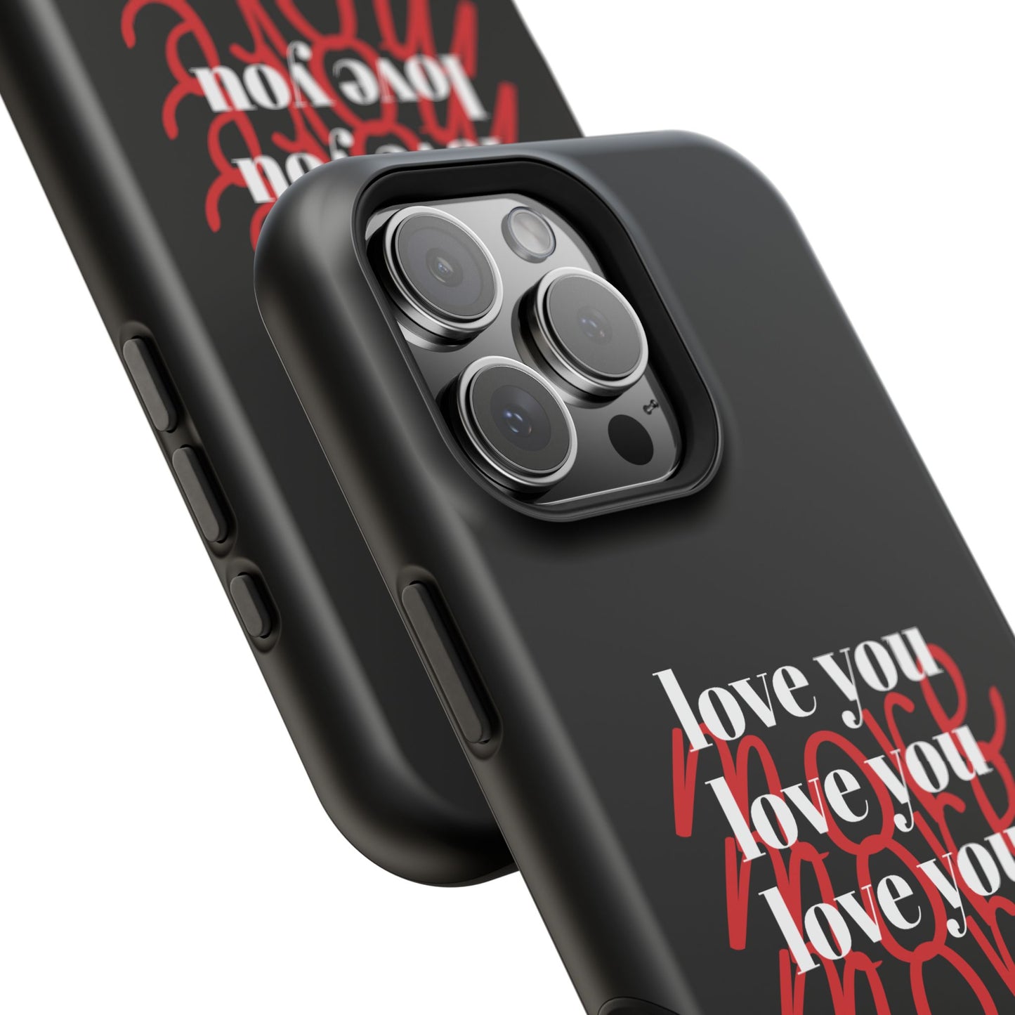 Magnetic impact-resistant phone case "LOVE YOU MORE"