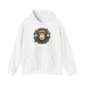 Chimpanzee Portrait Hoodie | Monkey Face with Tropical Leaves