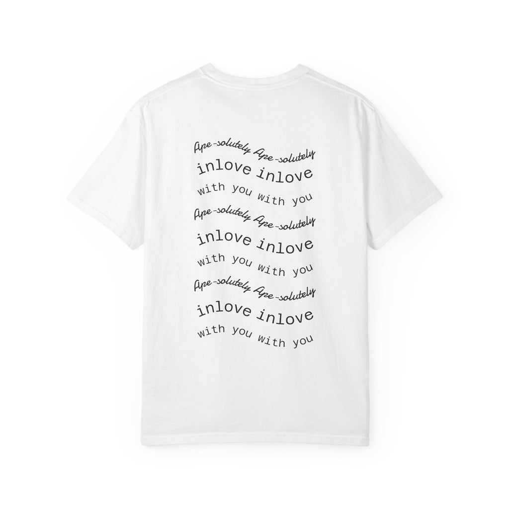 InLove Graphic T-Shirt — Small Front Cartoon & Repeated Back Text Print