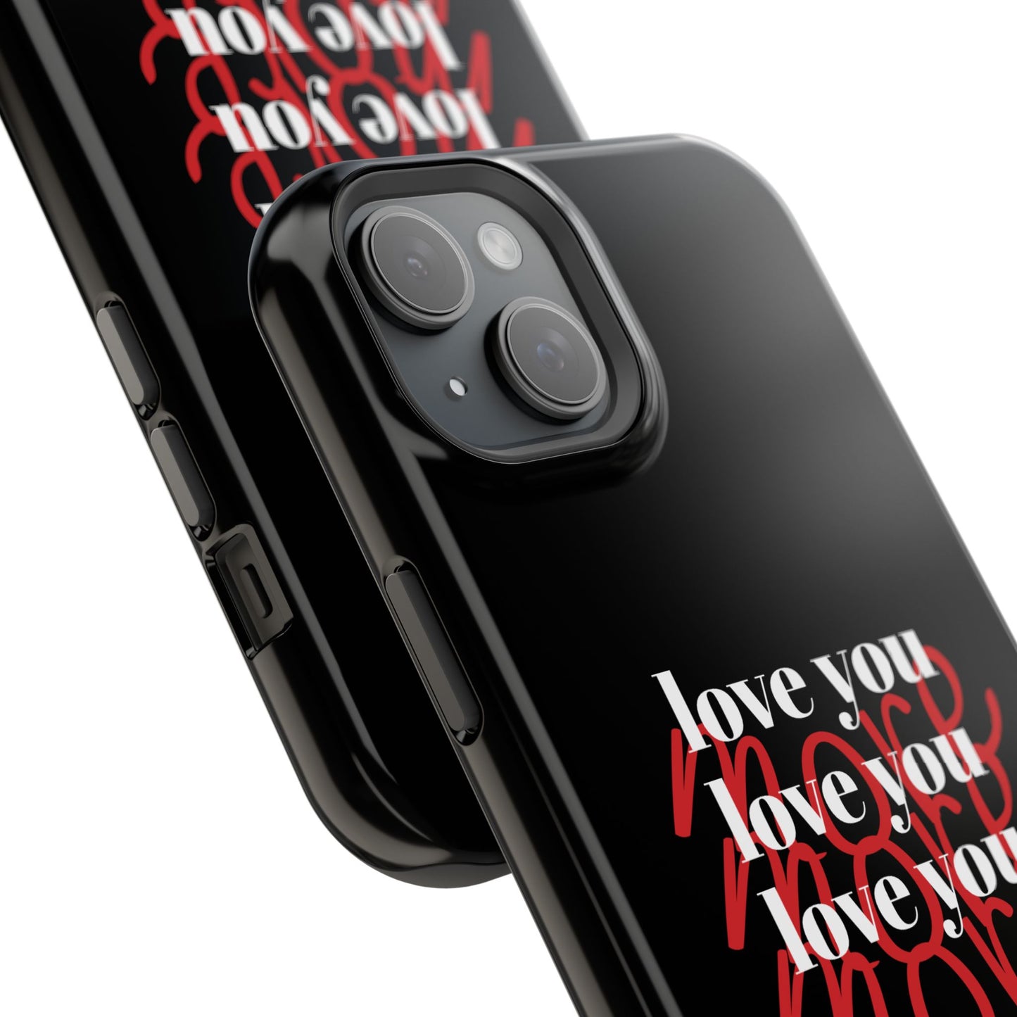 Magnetic impact-resistant phone case "LOVE YOU MORE"