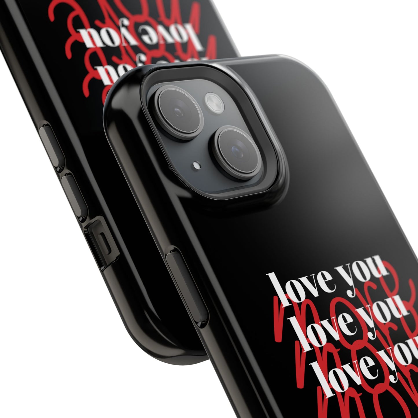 Magnetic impact-resistant phone case "LOVE YOU MORE"