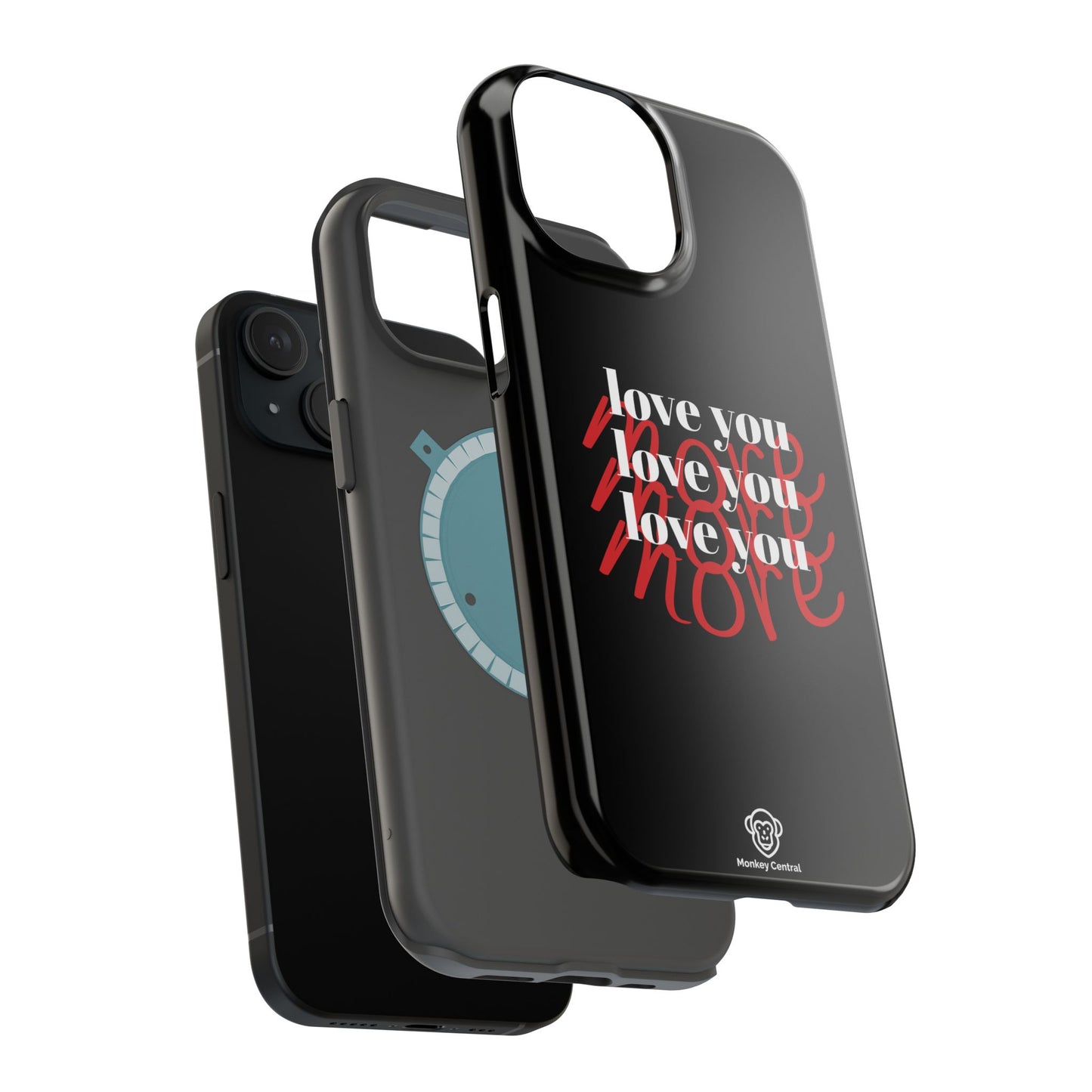 Magnetic impact-resistant phone case "LOVE YOU MORE"