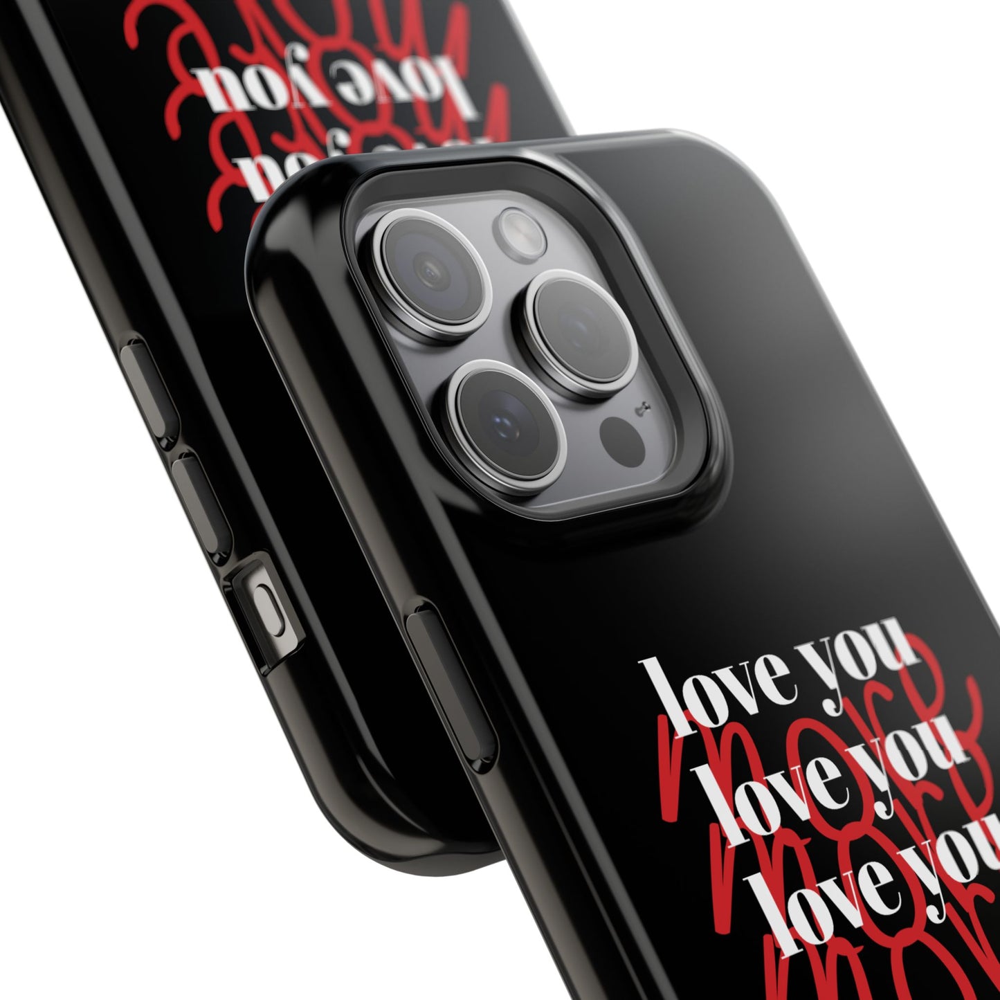 Magnetic impact-resistant phone case "LOVE YOU MORE"