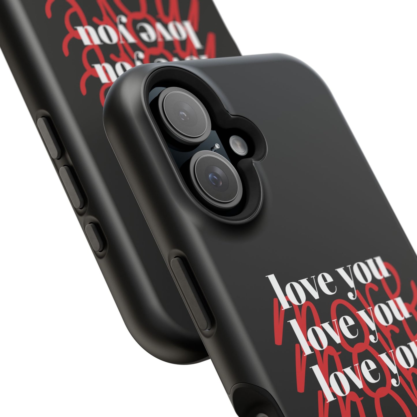 Magnetic impact-resistant phone case "LOVE YOU MORE"