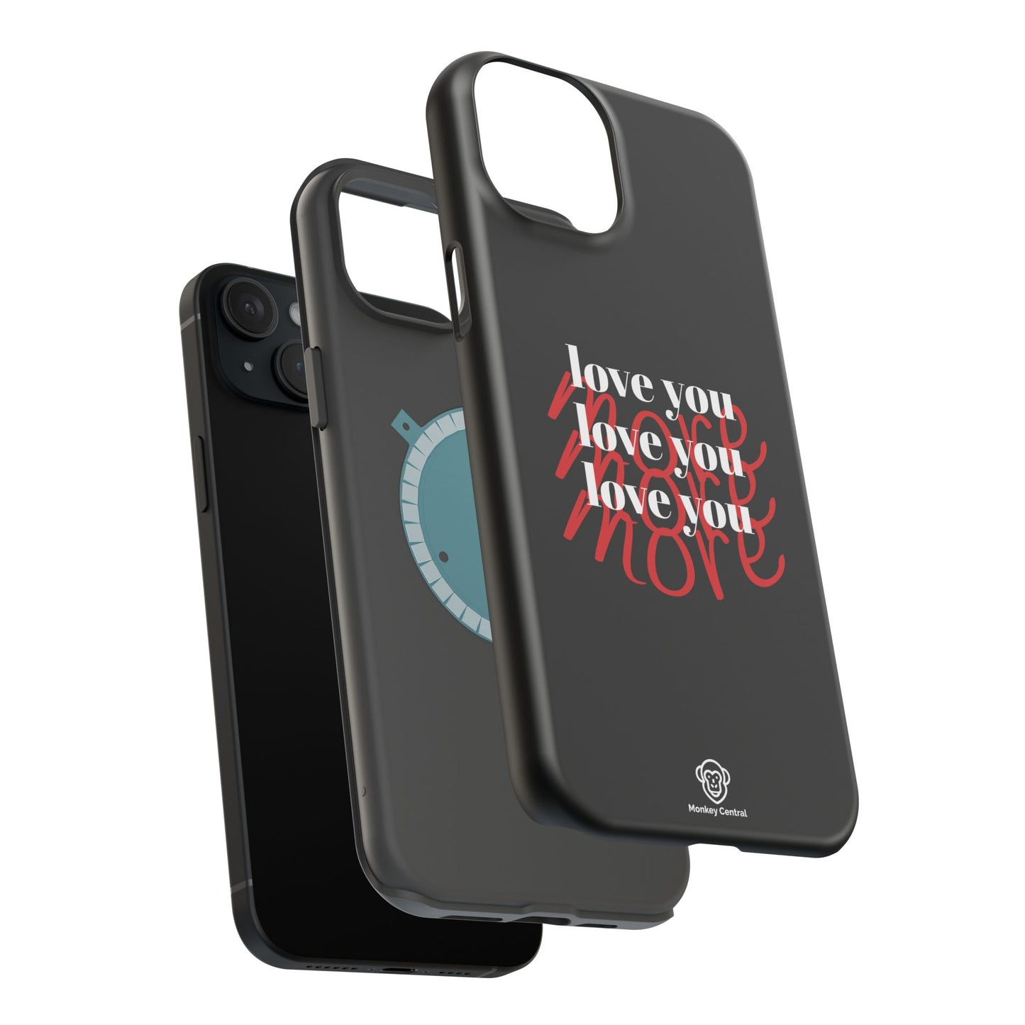 Magnetic impact-resistant phone case "LOVE YOU MORE"