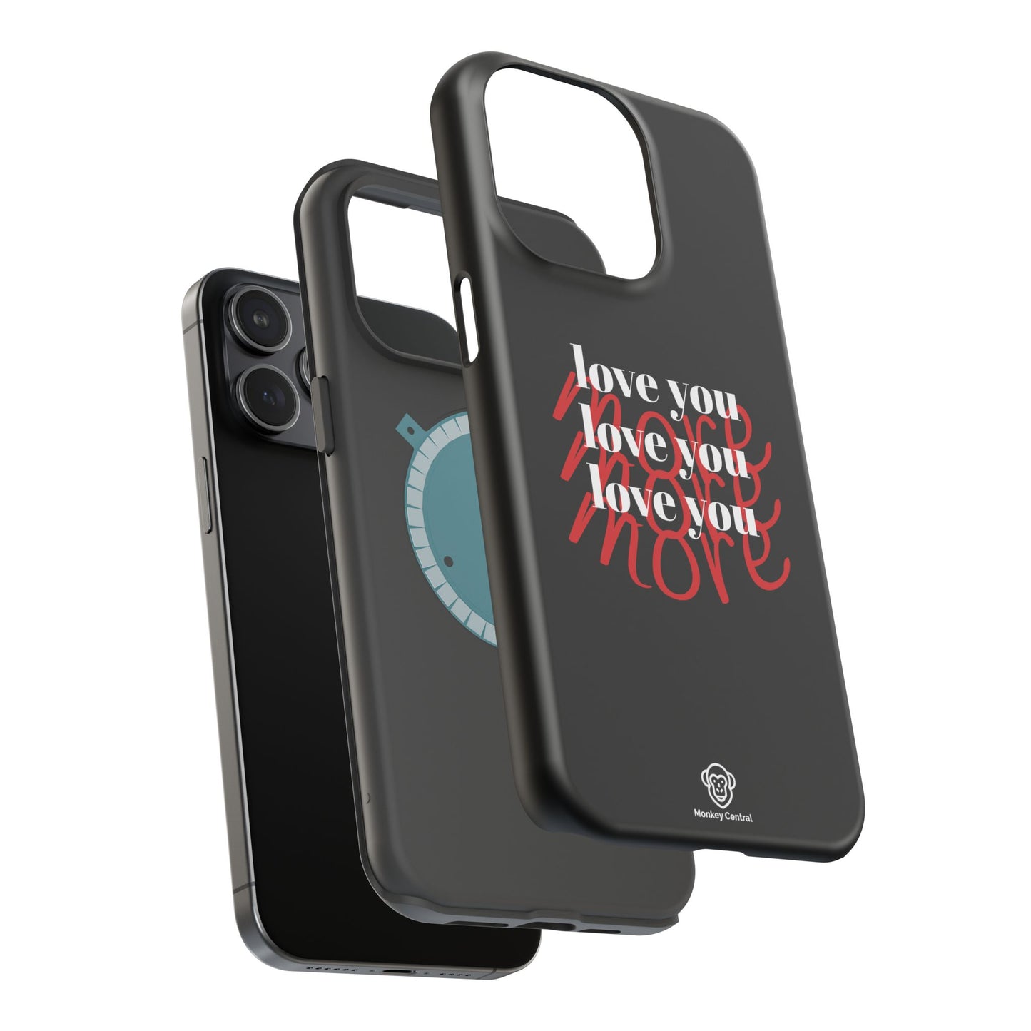 Magnetic impact-resistant phone case "LOVE YOU MORE"