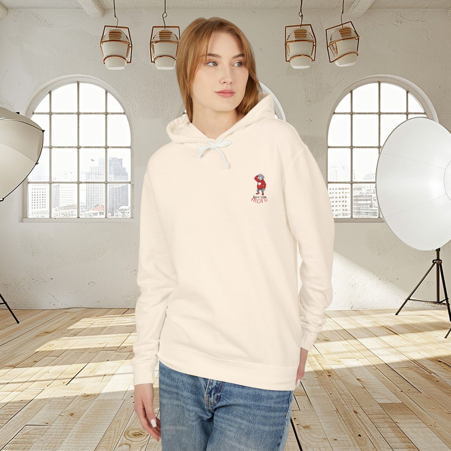 Unisex fit hoodie "LOVE YOU MORE"